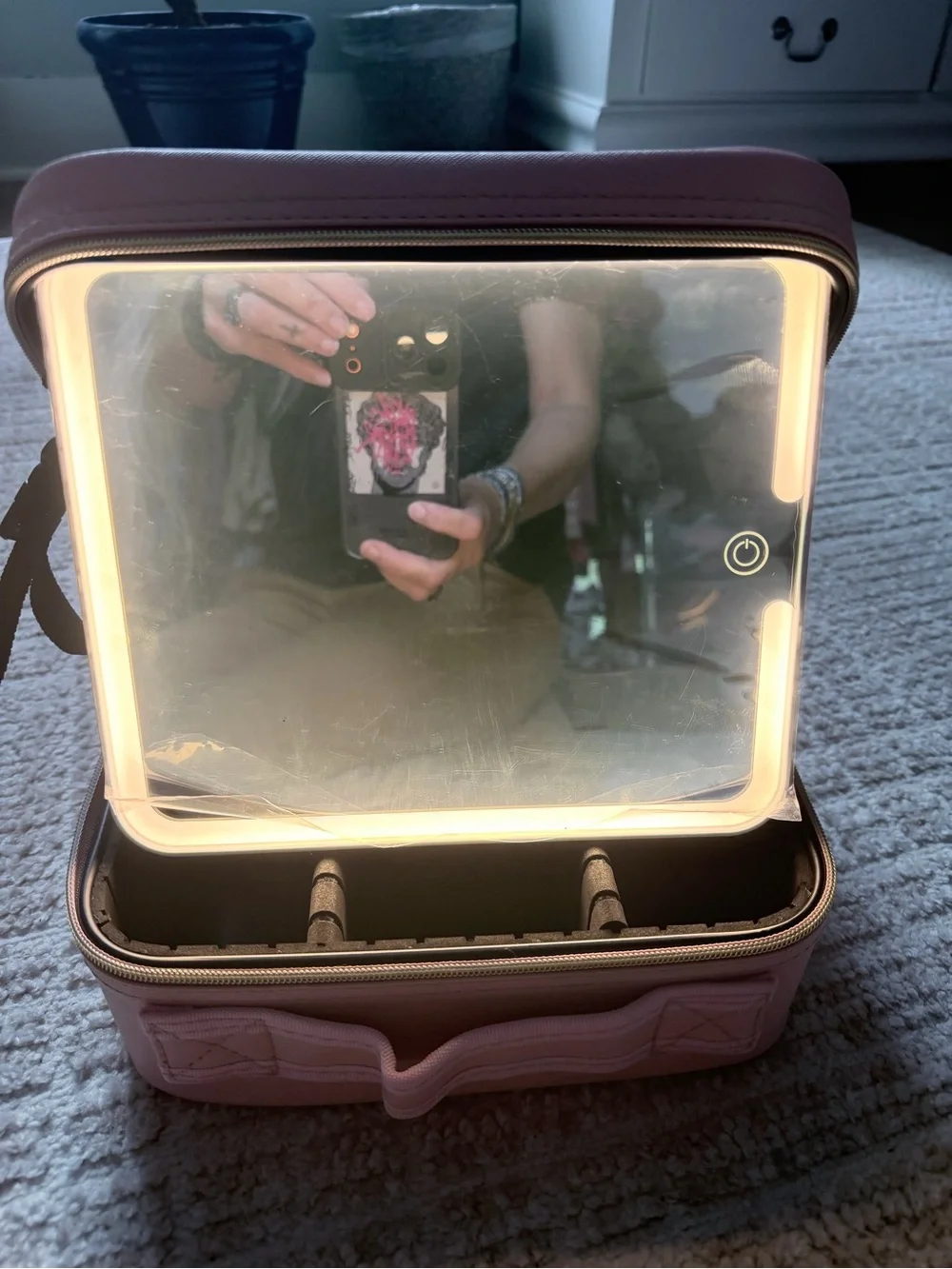 Pink Portable Travel Storage Case - Unbranded